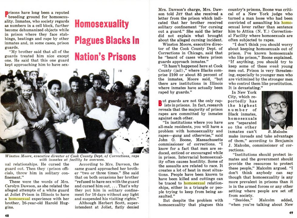 Jet Magazine / Homosexual Content